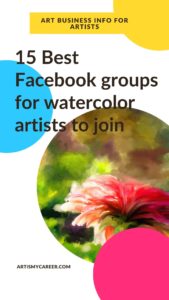 15 best Facebook groups for watercolor artists pinterest pin