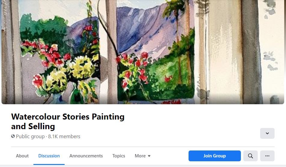 Watercolour Stories Painting and Selling Facebook Group