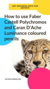 How to use Faber Castell Polychromos and Caran D’Ache Luminance coloured pencils pinterest pin
