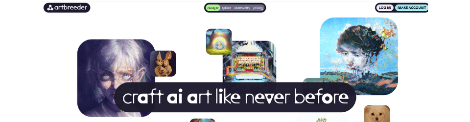 ArtBreeder screenshot of website