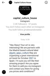 screenshot of a face art exhibition opportunity trying to take payment capital culture house