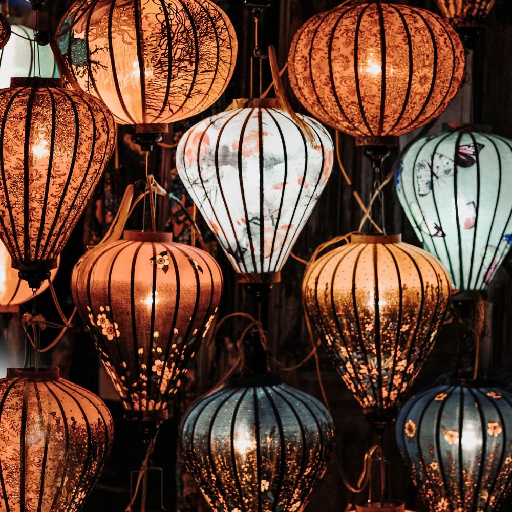 An artist reference image of chinese lanterns