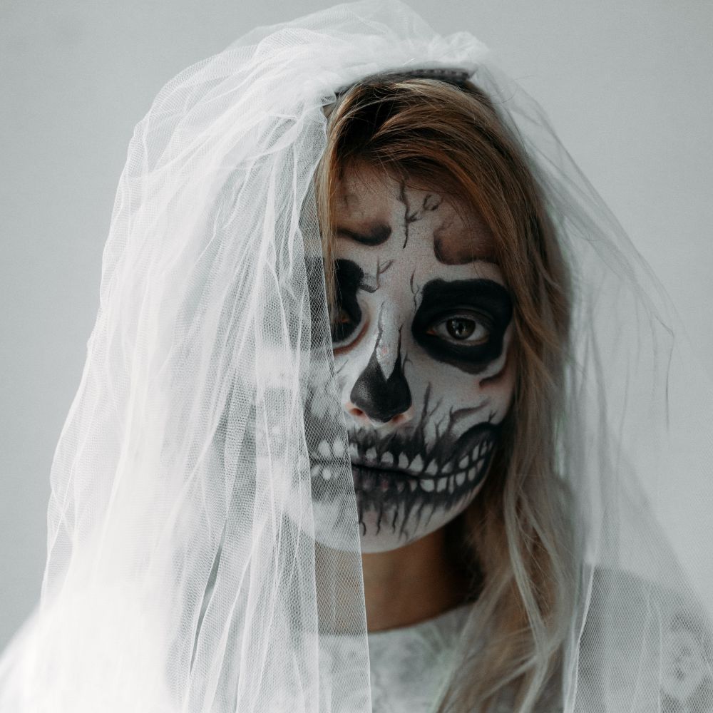 skull facepaint halloween bride art ideas